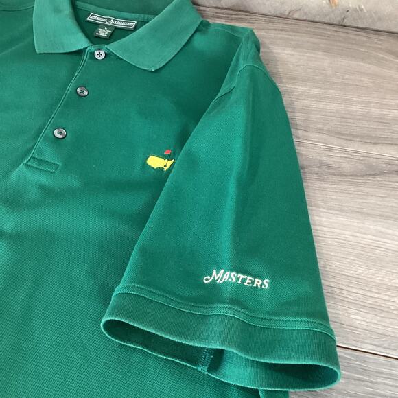 Masters Collection Polo Shirt Size L Pima Cotton Short Sleeve Solid Green Golf - Picture 10 of 16